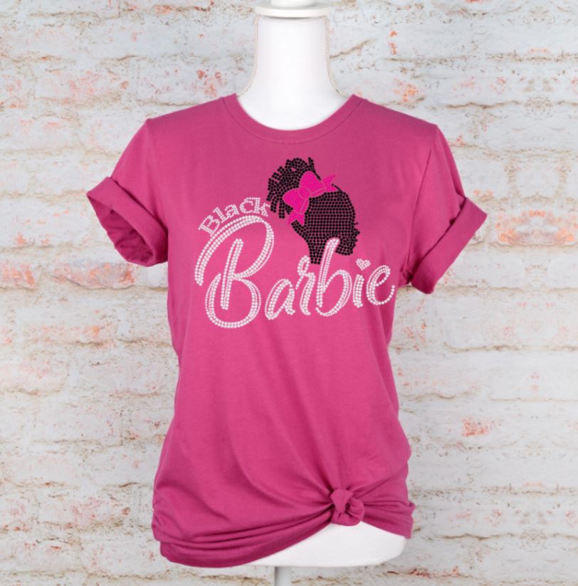 Black Barbie Rhinestone Transfer