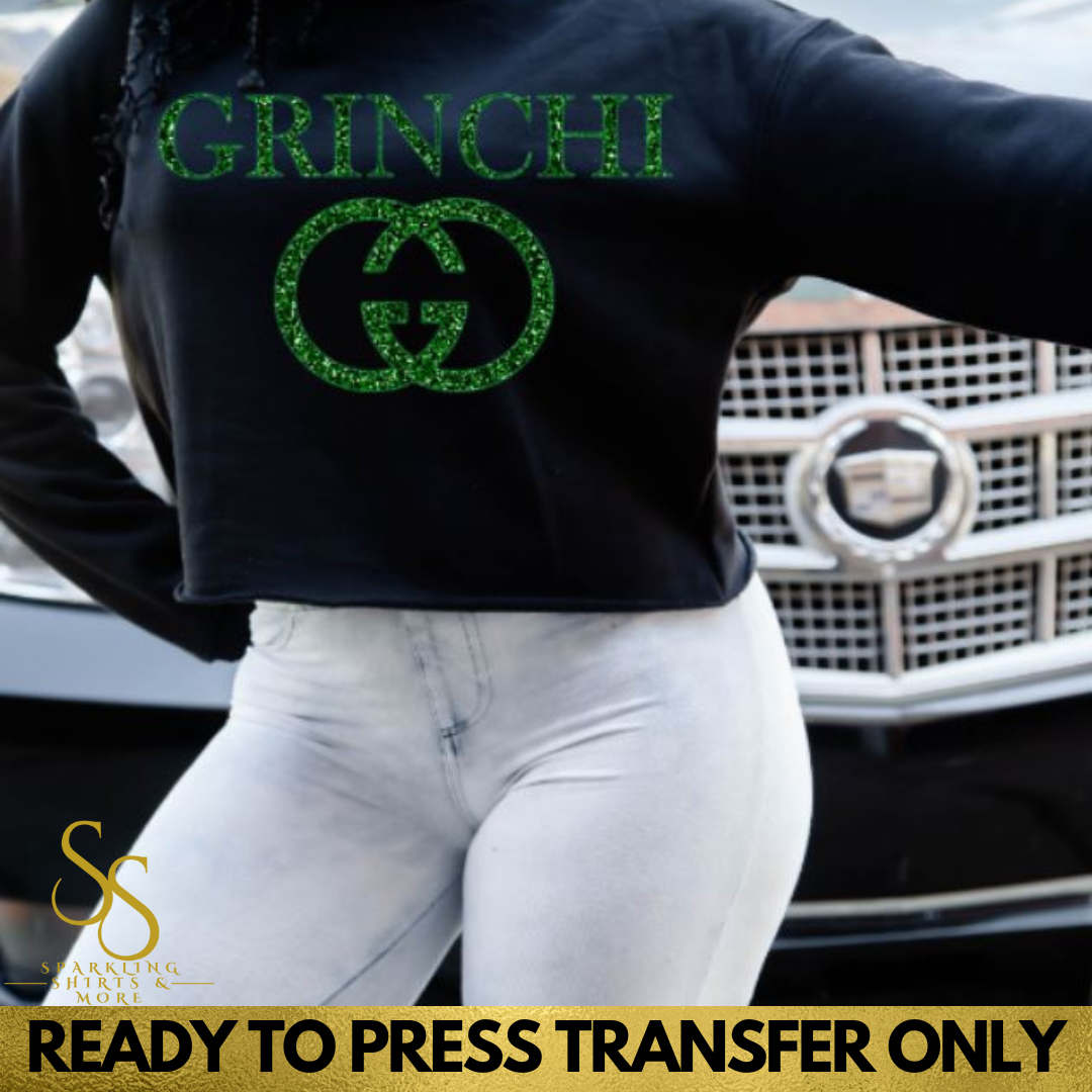 Grinchi (DTF) Faux Glitter Transfer