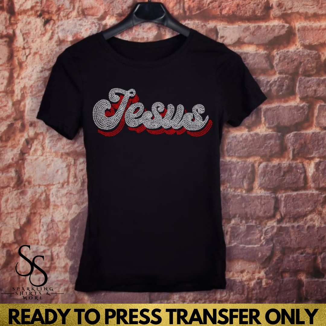 Jesus Rhinestone Transfer