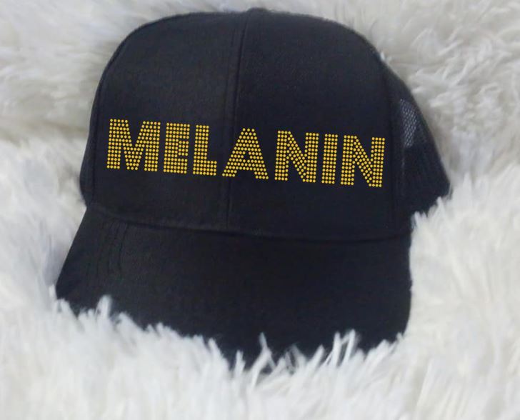 Melanin Hat Rhinestone Transfer