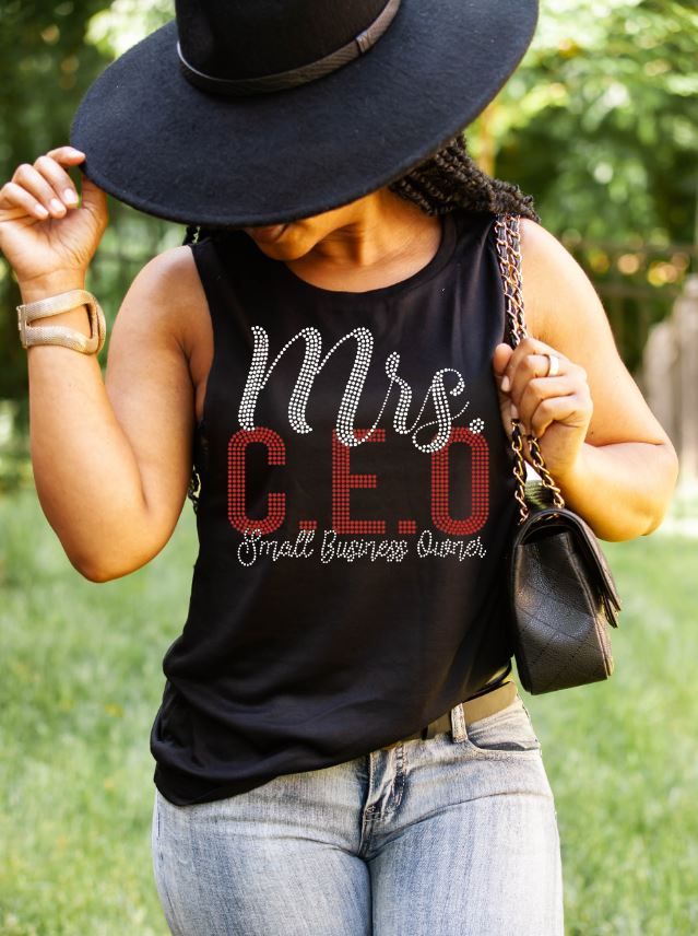 Mrs.Ms CEO (Small Business Owner) Rhinestone Transfer