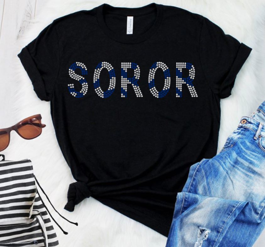 Soror Rhinestone Transfer