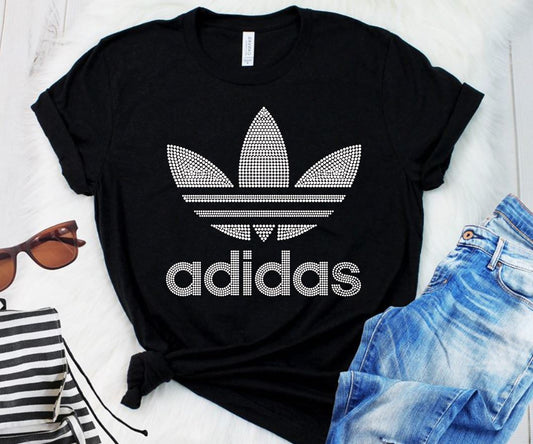 Adidas Hotfix Rhinestone Transfer (Ready to Press)