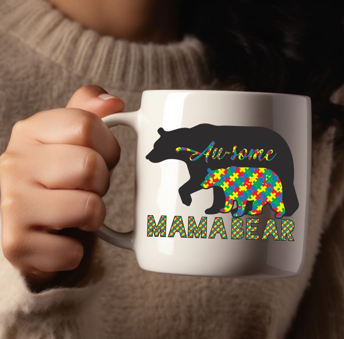 Au-some Mama Bear UV DTF Decal Transfer