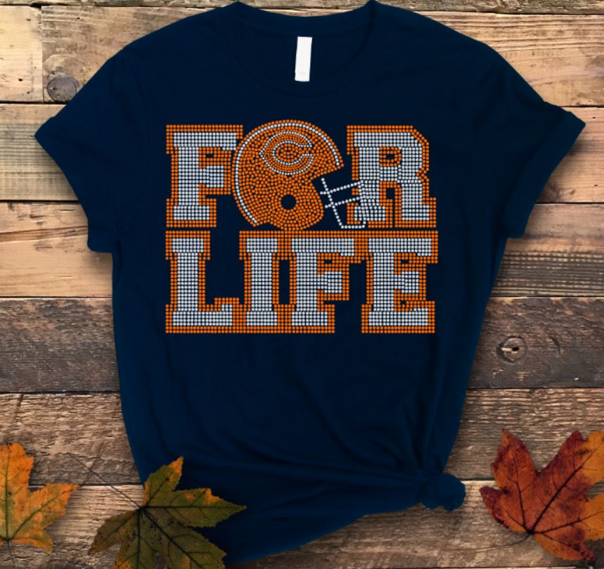 Football For Life Rhinestone Transfer
