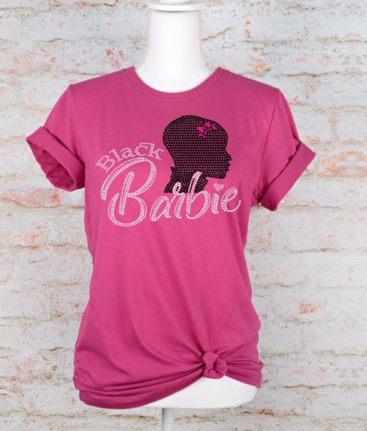 Black Barbie Rhinestone Transfer