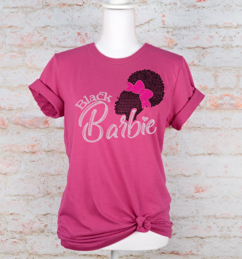 Black Barbie Rhinestone Transfer