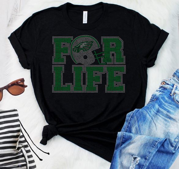 Football For Life Rhinestone Transfer