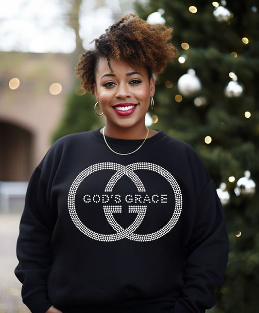 God's Grace Rhinestone Transfer