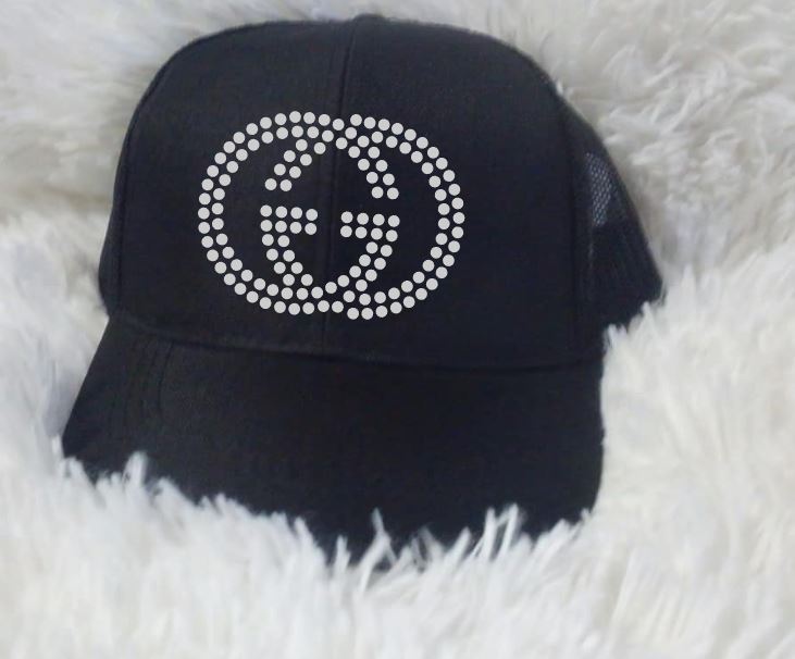 GG Hat Rhinestone Transfer