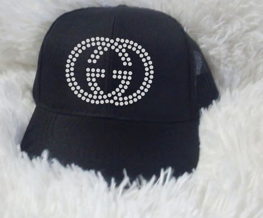 GG Hat Rhinestone Transfer