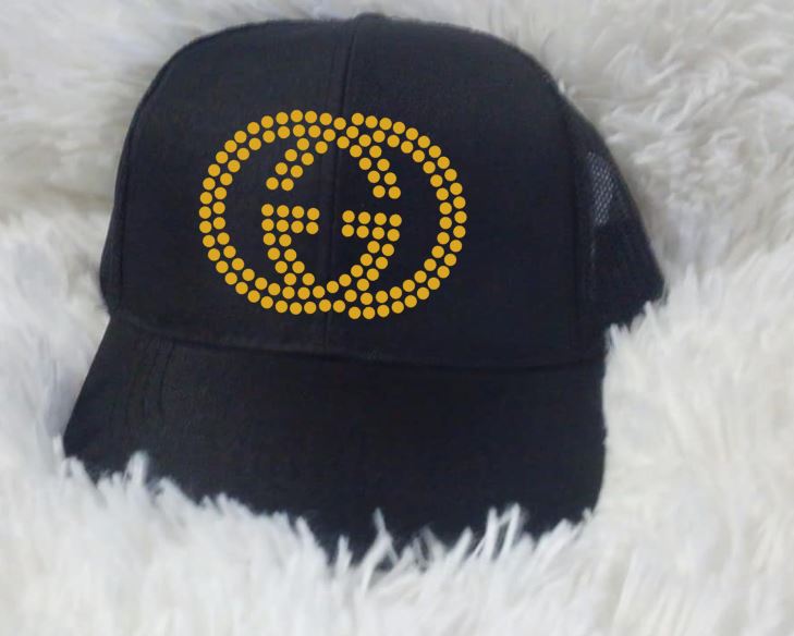 GG Hat Rhinestone Transfer