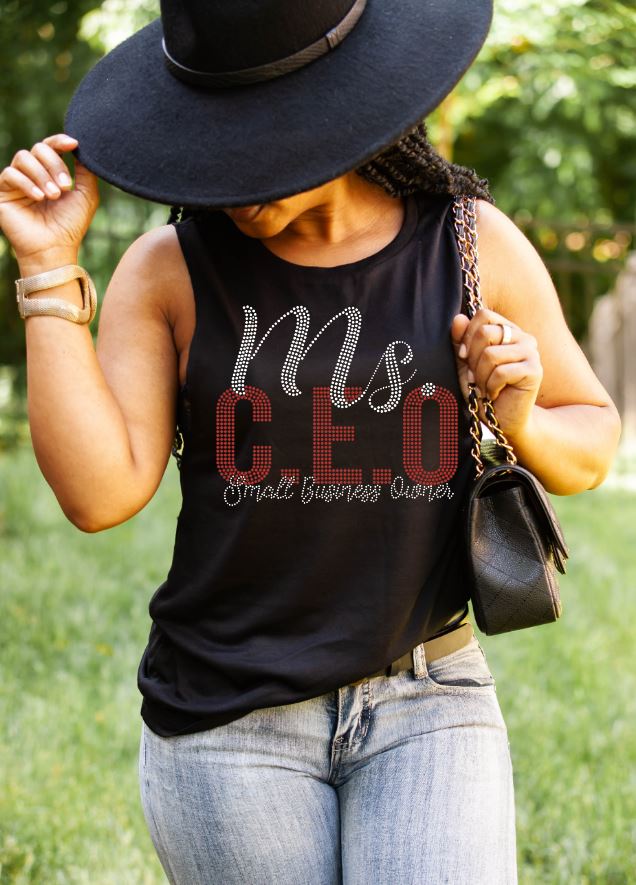 Mrs.Ms CEO (Small Business Owner) Rhinestone Transfer