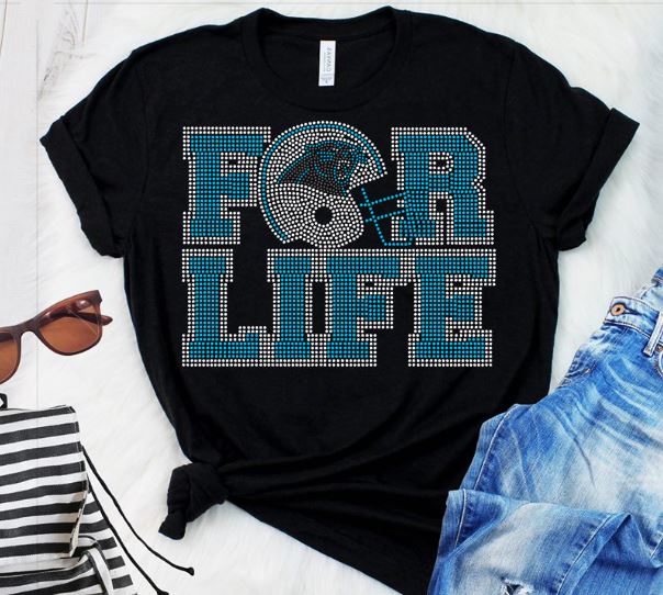 Football For Life Rhinestone Transfer