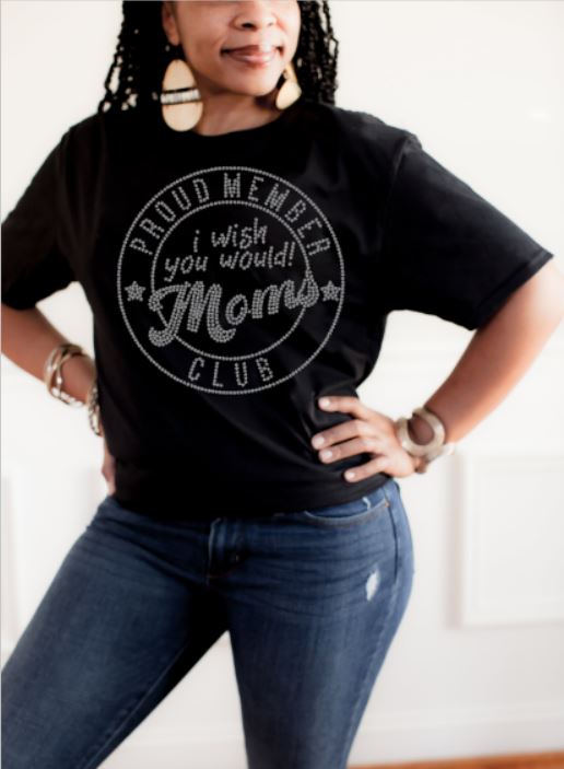 Proud Member of the Mom Club Rhinestone Transfer