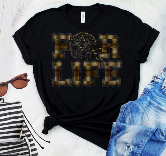 Football For Life Rhinestone Transfer