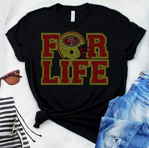 Football For Life Rhinestone Transfer