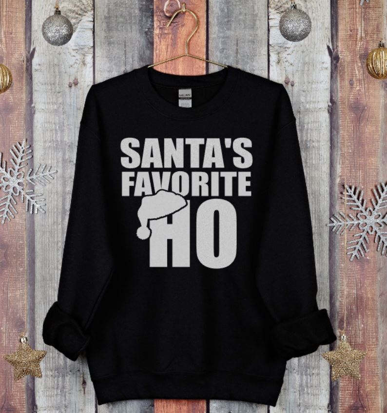 Santa's Favorite Ho (DTF) Faux Glitter Transfer