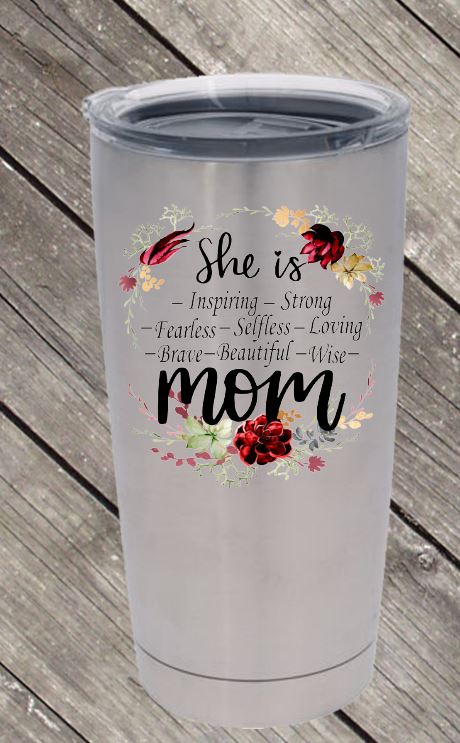 She Is Mom UV DTF Decal Transfer