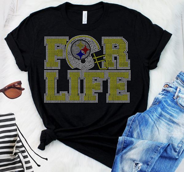 Football For Life Rhinestone Transfer