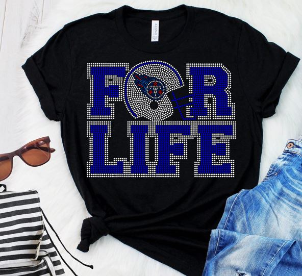 Football For Life Rhinestone Transfer