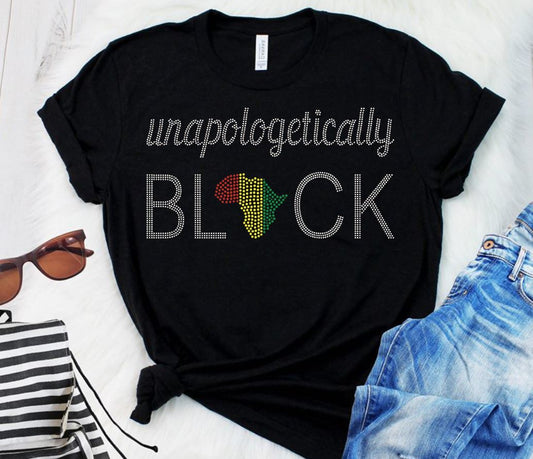 Unapologetically Black Rhinestone Transfer