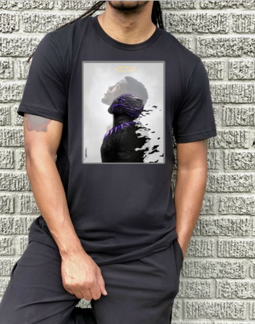 Black Panther Angel (Screen Print Transfer)