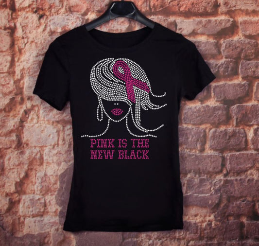 Pink Is The New Black Rhinestone Transfer