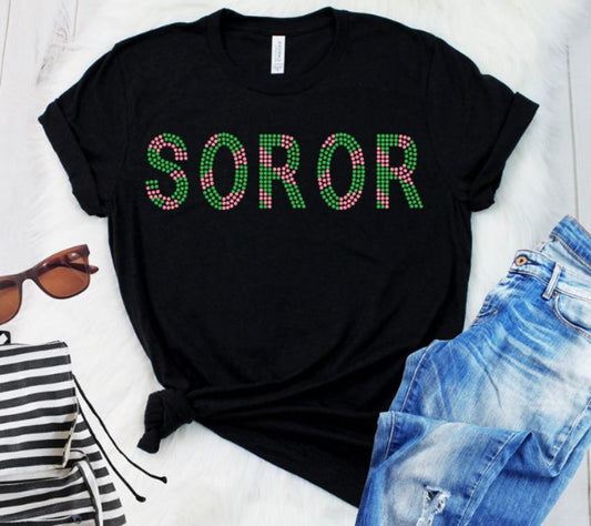 Soror Rhinestone Transfer