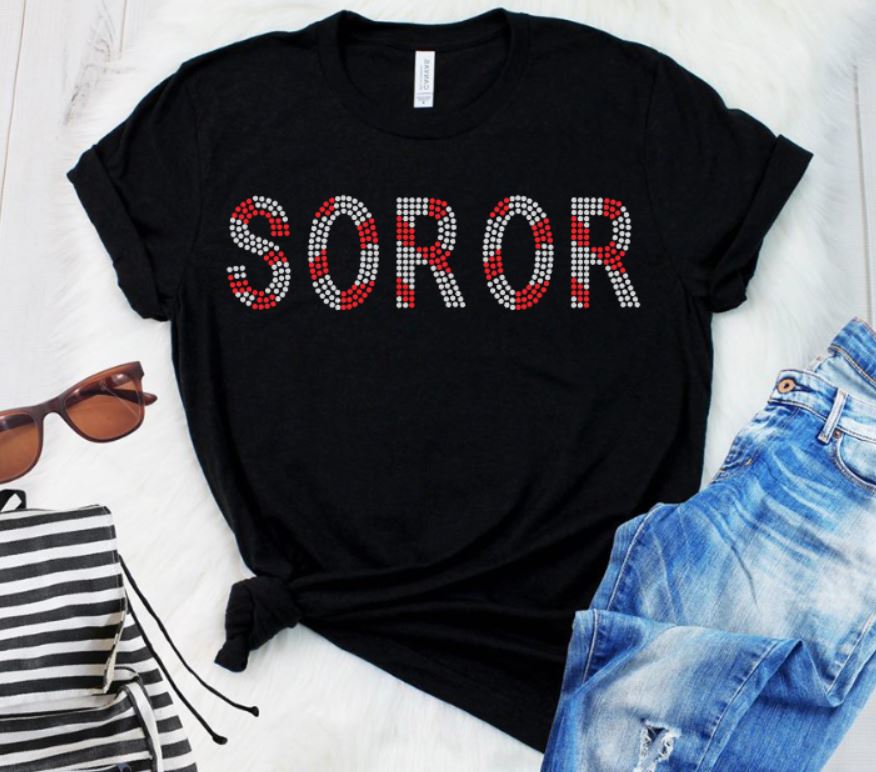 Soror Rhinestone Transfer