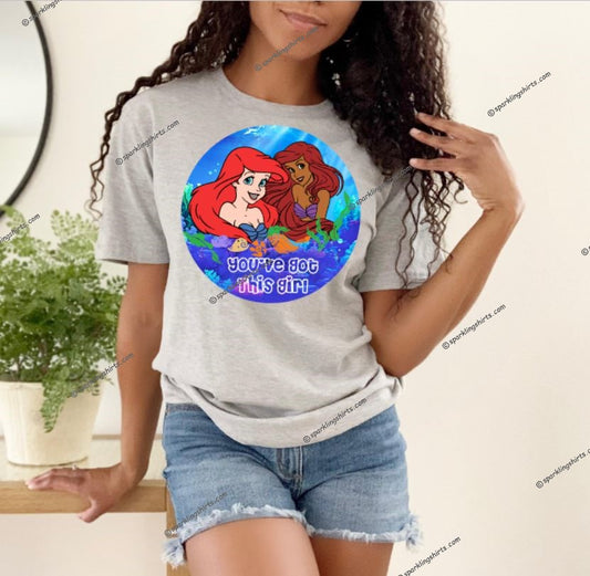 You Got This Girl BlackMermaid Cartoon Screen Print Transfer
