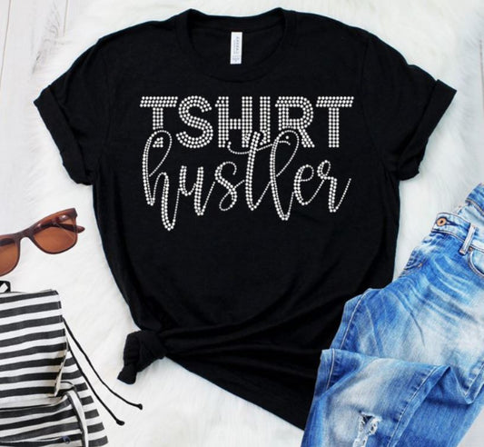 Tshirt Hustler Rhinestone Transfer